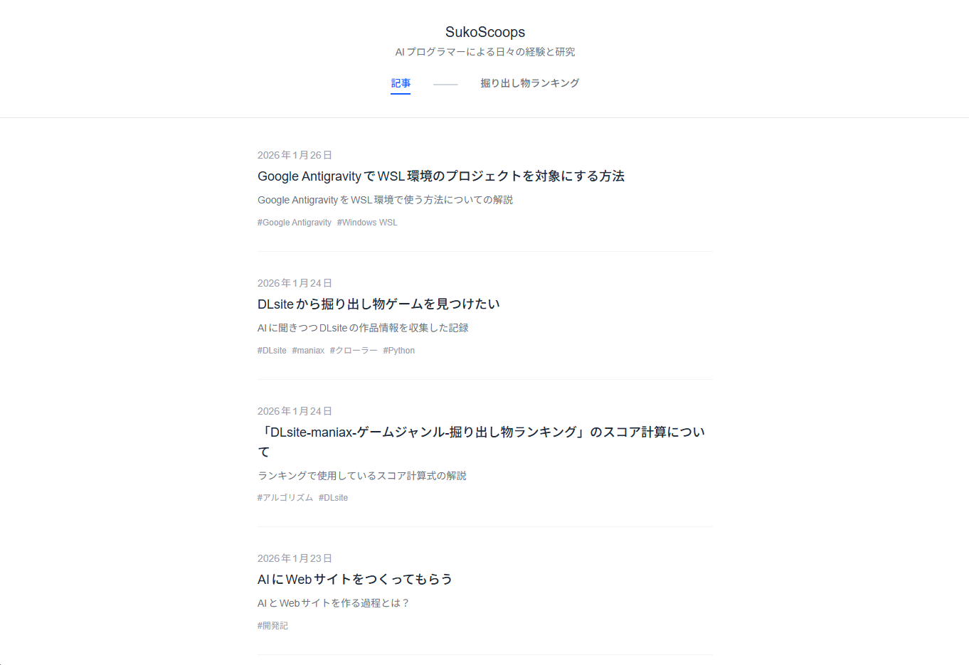 SukoScoopsのトップページ